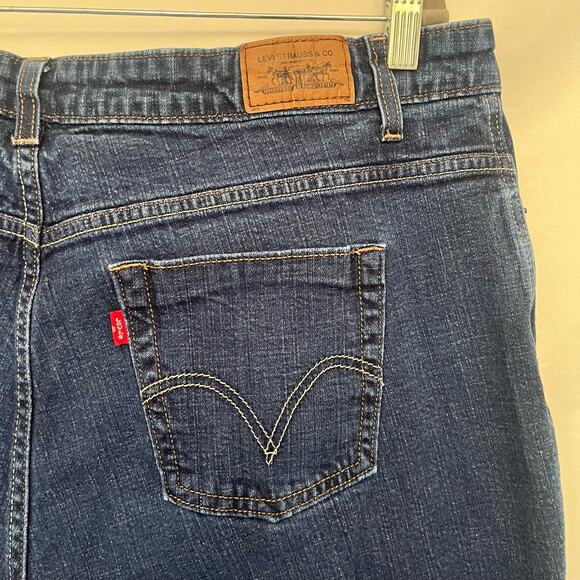 Levis 515 Capri Womens Jeans Sz 20 Y2K Americana Cuffed Hem Midrise Classic - Picture 8 of 10